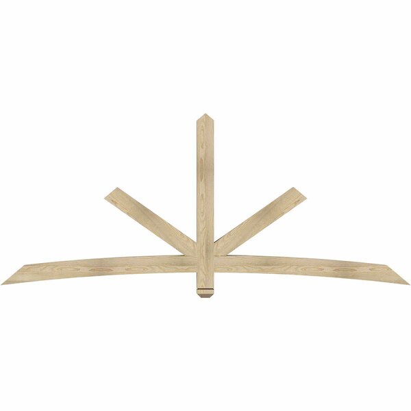 Ekena Millwork Alberta Rough Sawn Timber Gable Bracket, Douglas Fir, 96"W x 40"H x 4"D x 4"F, 10/12 Pitch GBW096X40X0404ALB00RDF - main